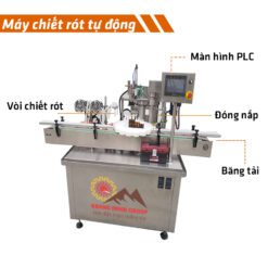 Máy chiết rót và siết nắp chai xịt 3 in 1 tự động
