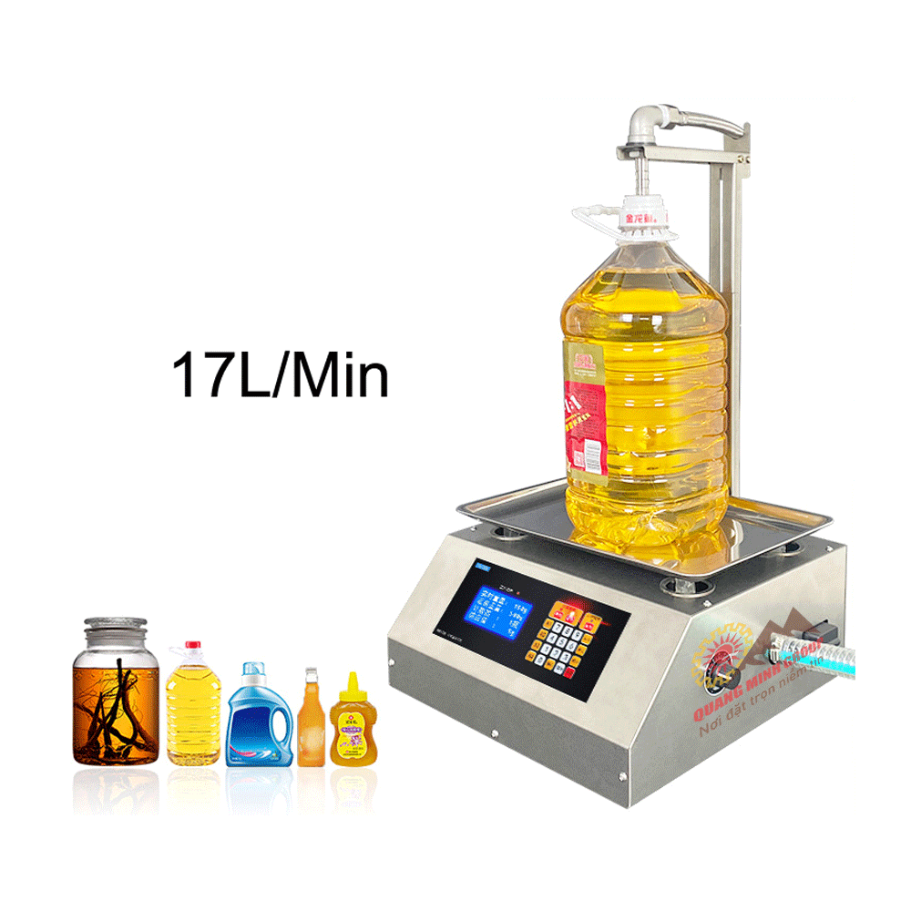 Máy chiết rót cân định lượng - Kiểu cân 1 vòi Máy chiết rót bán tự động kiểu cân 1 vòi QM-HD-1700