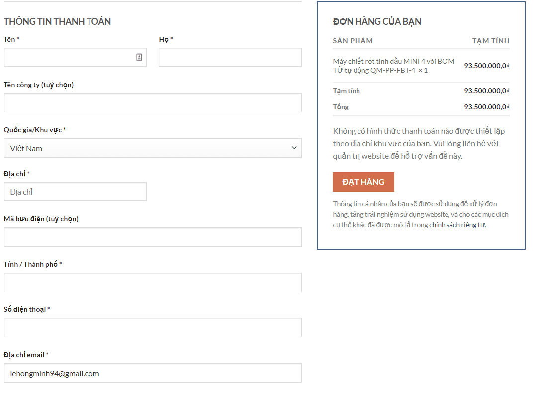 dien thong tin thanh toan