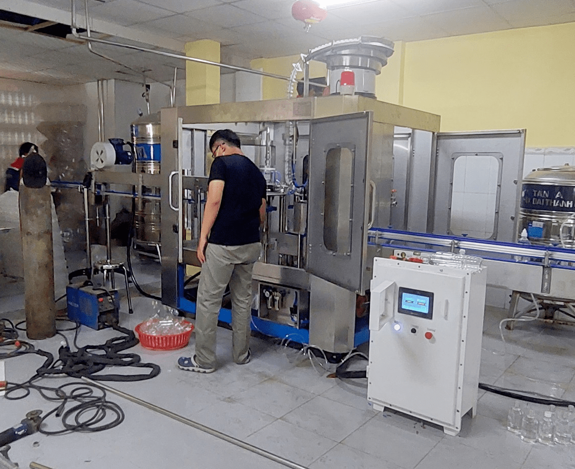 lắp đặt dây chuyền 883 thực tế