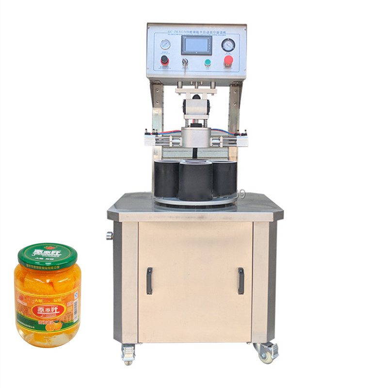 Máy đóng nắp hút chân không hũ thực phẩm