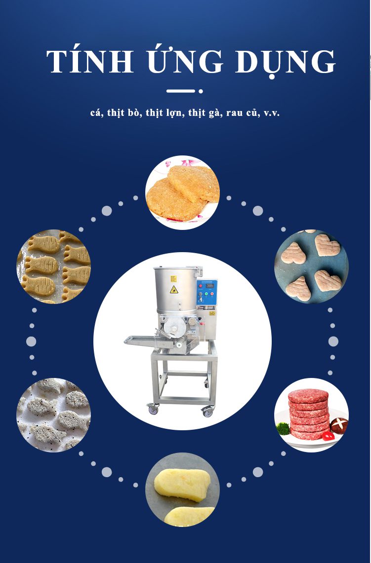 Máy tạo hình thịt cá tự động Máy tạo hình thịt cá tự động