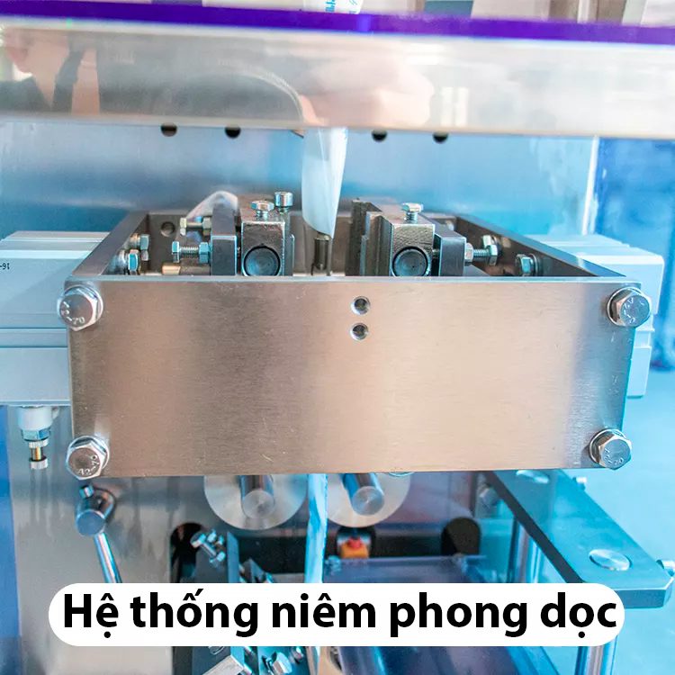 Hệ thống niêm phong dọc tạo túi dầu gội