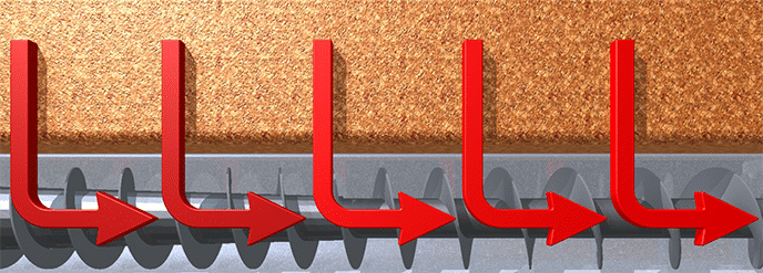 Dòng chảy khối lượng lớn trong một phễu