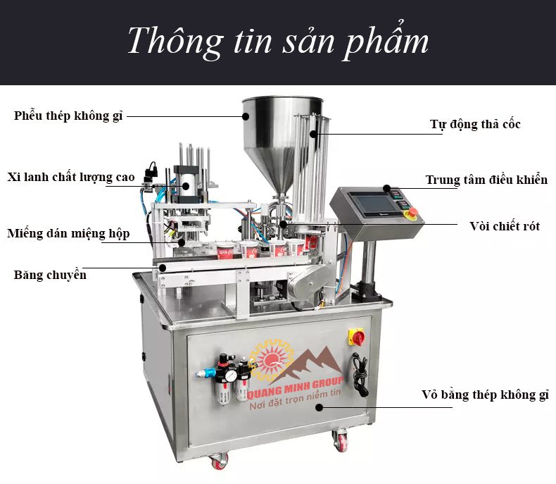Thông tin bộ phận Máy đóng gói sữa chua cốc tự động