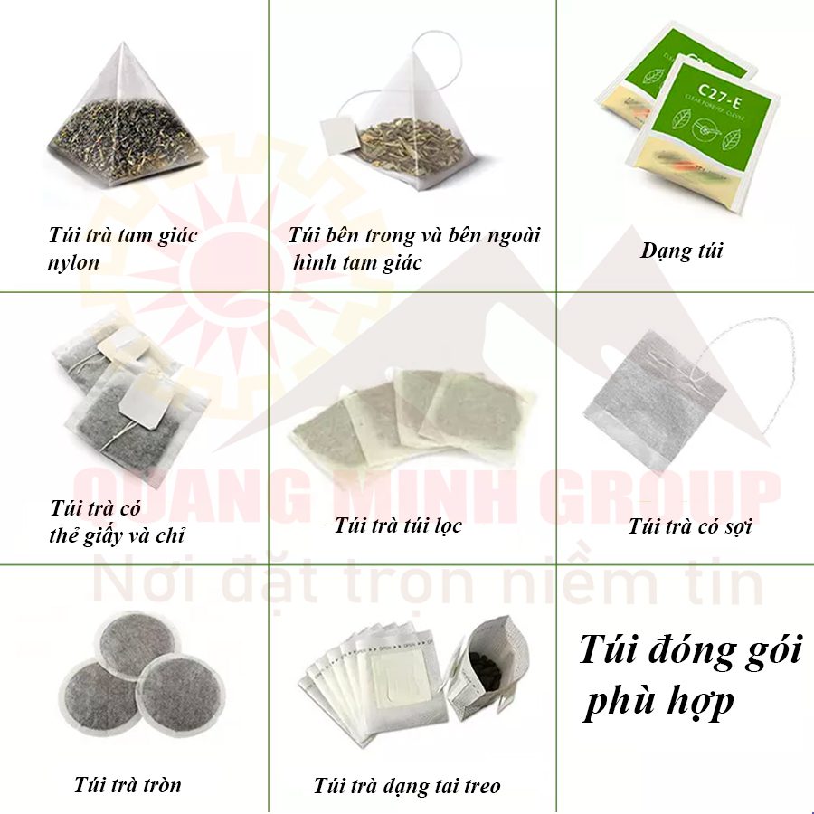 Các dạng túi lọc phù hợp