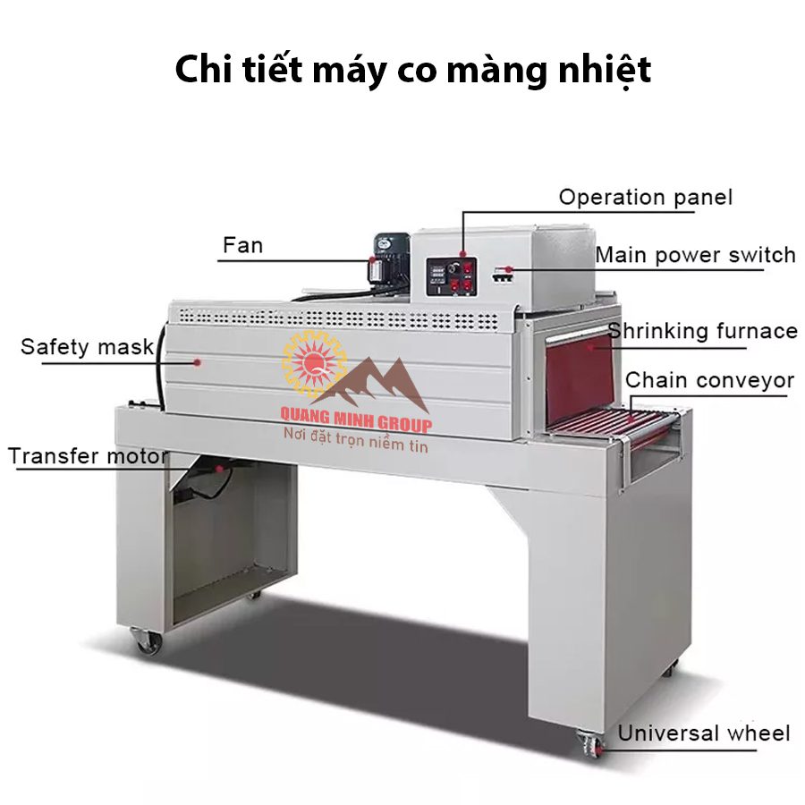 Chi tiết máy co màng bằng nhiệt