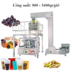 Máy đóng gói túi zipper Máy đóng túi rời và cân định lượng dạng hạt