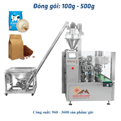 Máy đóng gói bột cafe dạng túi zipper tự động Túi 100g -500g