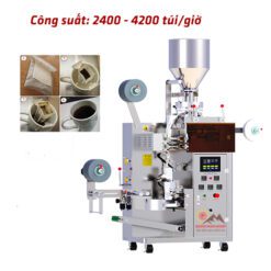 Máy đóng gói bột cafe dạng túi lọc có tai treo 2 lớp QM-TO-RF70
