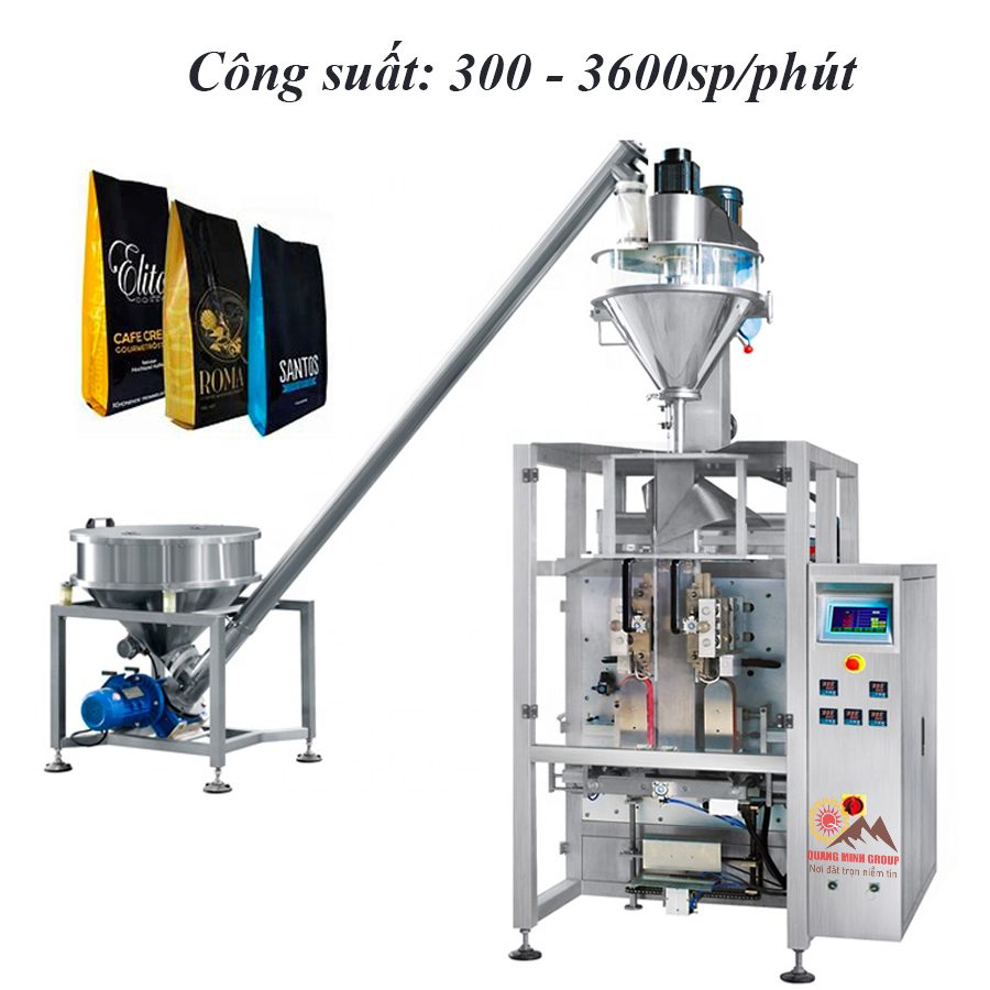 Máy đóng gói cà phê bột trục vít dạng thẳng đứng có cánh khuấy QM-JT