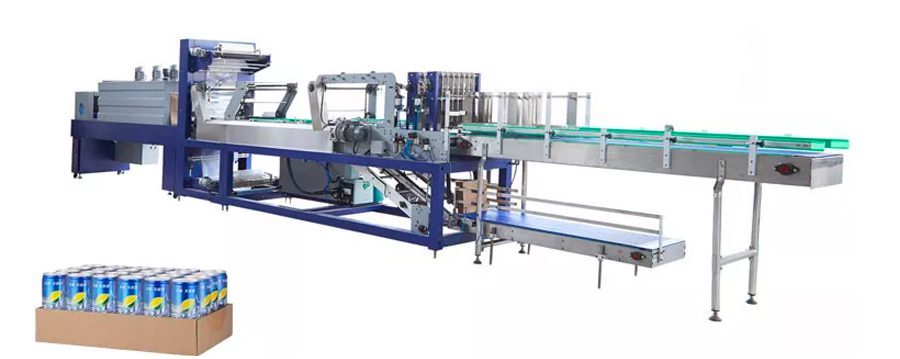 Máy co màng lốc chai nước – Máy đếm chai co đóng lốc chai tự động