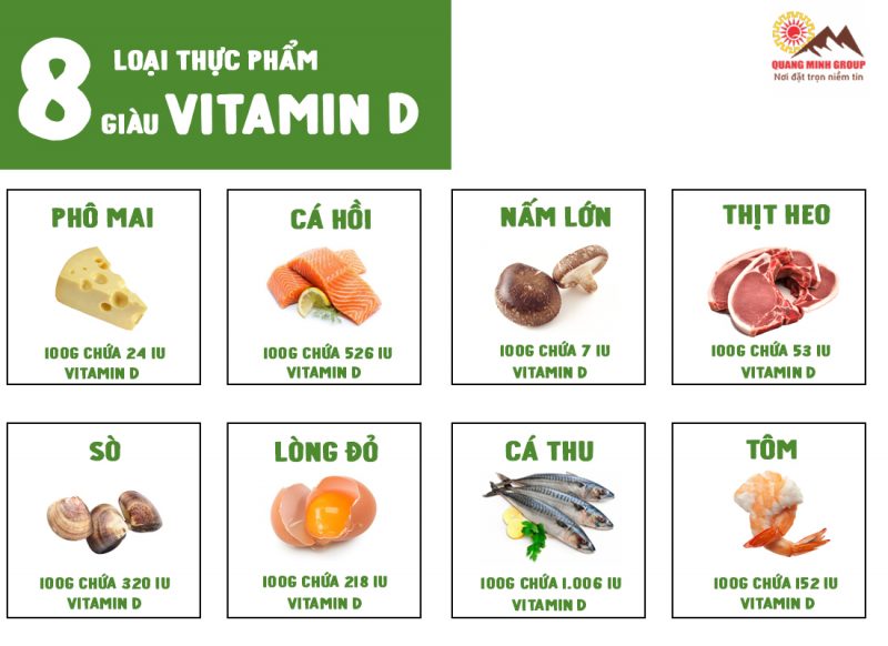 Các loại thực phẩm giàu vitamin D tốt cho sức Các loại thực phẩm giàu vitamin D tốt cho sức