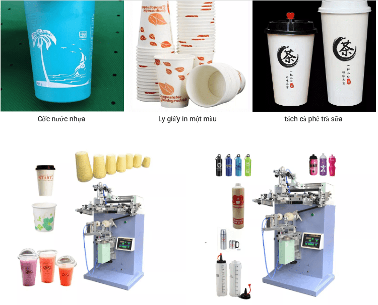Tính ứng dụng của máy in cốc nhựa ly nhựa bán tự động