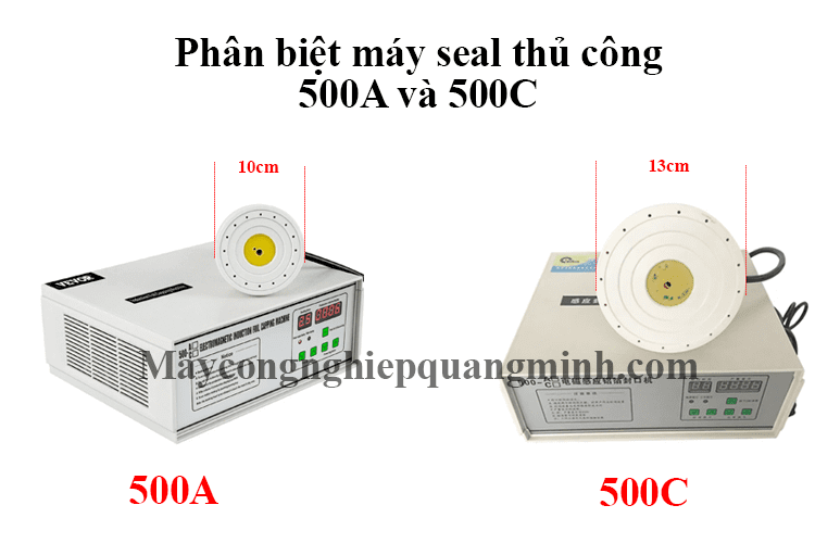 Phân biệt máy seal thủ công 500A và 500C