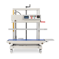 Máy hàn miệng túi đứng FR 1300 kết hợp phun date